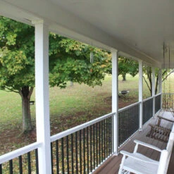 Color Guard Lincoln Aluminum White/Black Rail Kit - 42"