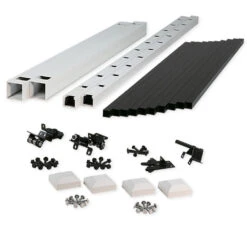 Color Guard Lincoln Aluminum White/Black Gate Kit - 36"