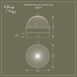 Classy Caps Chainlink Summit Solar Post Cap 11 Classy Caps Chainlink Summit Solar Post Cap -ANTONY SHOP Sales CLSCLSS main 50