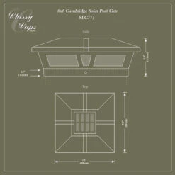 Classy Caps Cambridge Solar Post Cap 9 Classy Caps Cambridge Solar Post Cap -ANTONY SHOP Sales CLSCS main 40