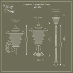 Classy Caps Elegante Solar Lamp - Black 7 Classy Caps Elegante Solar Lamp - Black -ANTONY SHOP Sales CLSES main 30