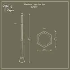 Classy Caps Aluminum Lamp Post Base - Black 7 Classy Caps Aluminum Lamp Post Base - Black -ANTONY SHOP Sales CLSLPB main 30