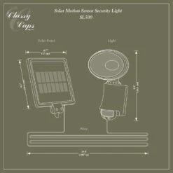 Classy Caps Solar Motion Sensor Security Light - Black -ANTONY SHOP Sales CLSMS500 main 30