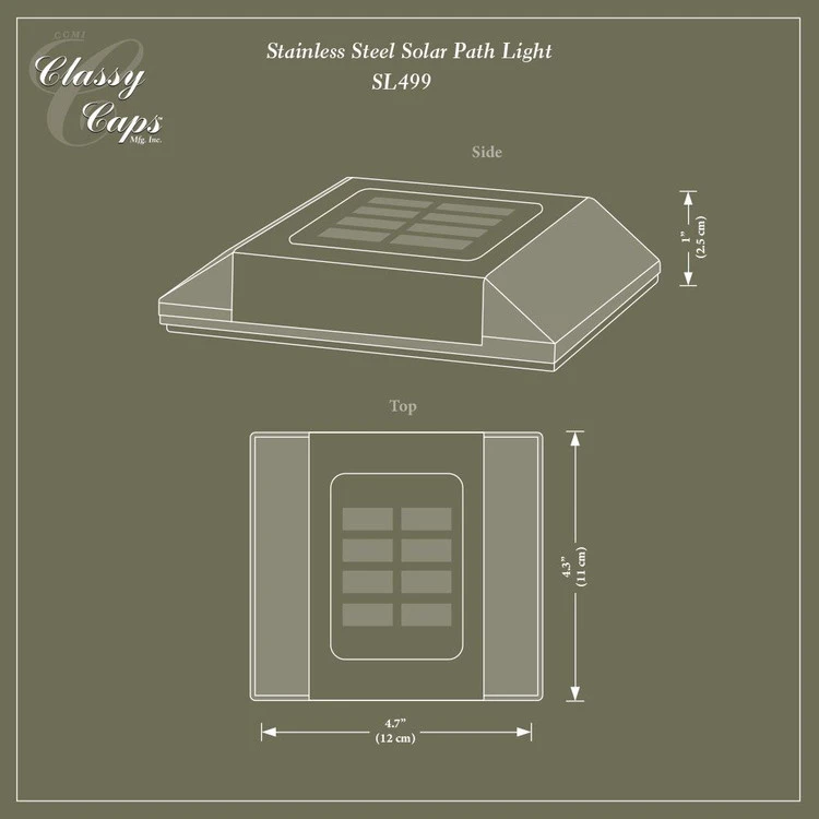 Classy Caps Solar Path Light - Stainless 5 Classy Caps Solar Path Light - Stainless - Image 3