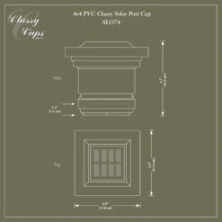 Classy Caps PVC Classy Solar Post Cap 11 Classy Caps PVC Classy Solar Post Cap -ANTONY SHOP Sales CLSPVCS main 50