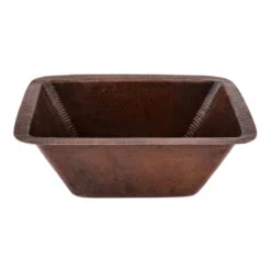 Premier Copper Products Rectangle Copper Bar Sink With 2" Drain Size