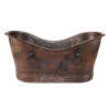 Premier Copper Products 67" Hammered Copper Double Slipper Bathtub With Rings -ANTONY SHOP Sales COPBTDR67DB main 10