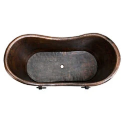 Premier Copper Products 72" Hammered Copper Double Slipper Bathtub With Rings 8 Premier Copper Products 72" Hammered Copper Double Slipper Bathtub With Rings -ANTONY SHOP Sales COPBTDR72DB main 30
