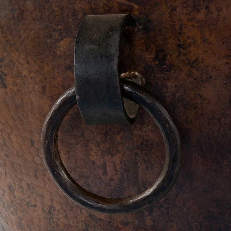 Premier Copper Products 72" Hammered Copper Double Slipper Bathtub With Rings 6 Premier Copper Products 72" Hammered Copper Double Slipper Bathtub With Rings - Image 4