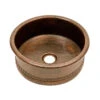 Premier Copper Products 15" Round Bar Vessel Tub Sink With 2" Drain 2 Premier Copper Products 15" Round Bar Vessel Tub Sink With 2" Drain -ANTONY SHOP Sales COPBV15DB2 main 10