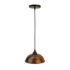Premier Copper Products Hand Hammered Copper 8.5" Dome Pendant Light