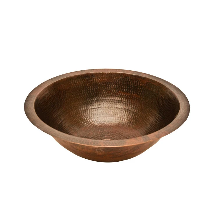 Premier Copper Products Small Oval Under Counter Hammered Copper Sink 3 Premier Copper Products Small Oval Under Counter Hammered Copper Sink