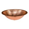 Premier Copper Products 17" Oval Under Counter Hammered Copper Bathroom Sink In Polished Copper -ANTONY SHOP Sales COPLO17FPC SinkOnly 20