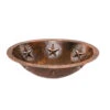 Premier Copper Products Oval Star Under Counter Hammered Copper Bathroom Sink 1 Premier Copper Products Oval Star Under Counter Hammered Copper Bathroom Sink -ANTONY SHOP Sales COPLO19FSTDB main 10