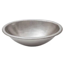 Premier Copper Products 19" Self Rimming Counter Copper Bathroom Sink Electroless Nickel