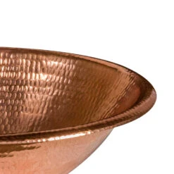 Premier Copper Products 19" Oval Self Rimming Hammered Copper Bathroom Sink In Polished Copper 7 Premier Copper Products 19" Oval Self Rimming Hammered Copper Bathroom Sink In Polished Copper -ANTONY SHOP Sales COPLO19RPC SinkOnly 40