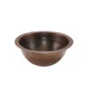 Premier Copper Products Small Round Under Counter Hammered Copper Sink - 14"x14"x6" -ANTONY SHOP Sales COPLR14FDB main 10
