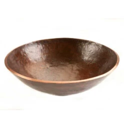 Premier Copper Products Round Hand Forged Old World Copper Vessel Sink