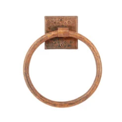 Premier Copper Products 7" Hand Hammered Copper Towel Ring - Oil Rubbed Bronze