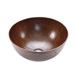 Premier Copper Products Medium Round Vessel Hammered Copper Sink