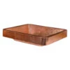 Premier Copper Products 19" Rectangle Skirted Vessel Hammered Copper Sink In Polished Copper