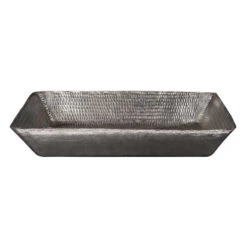 Premier Copper Products 20" Rectangle Vessel Hammered Copper Sink In Nickel