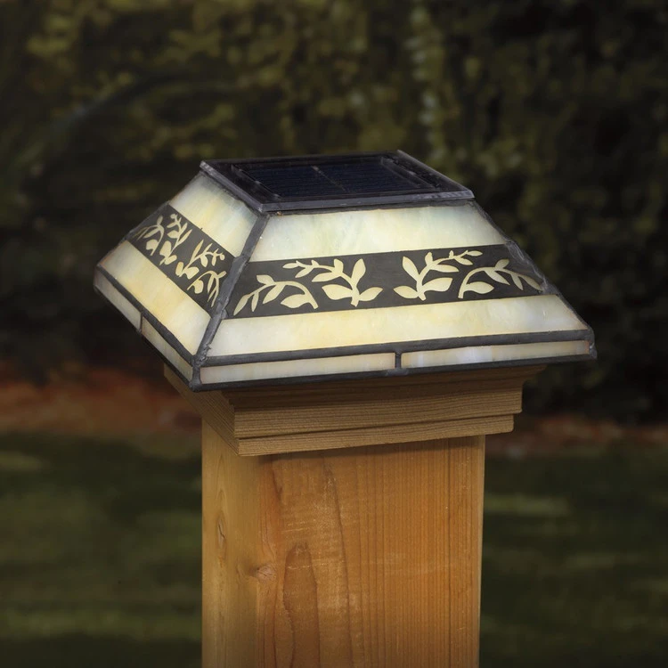 Deckorators Leaf Filigreed Solar Post Cap - 4x4 4 Deckorators Leaf Filigreed Solar Post Cap - 4x4 - Image 2