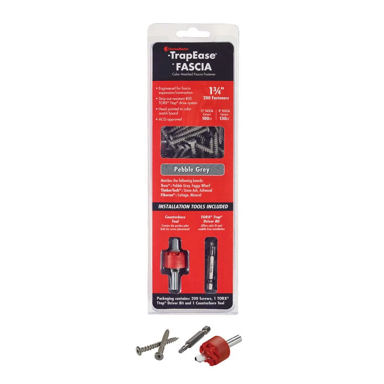 FastenMaster TrapEase Fascia Screws - 100 LF - 1-3/4" 3 FastenMaster TrapEase Fascia Screws - 100 LF - 1-3/4"