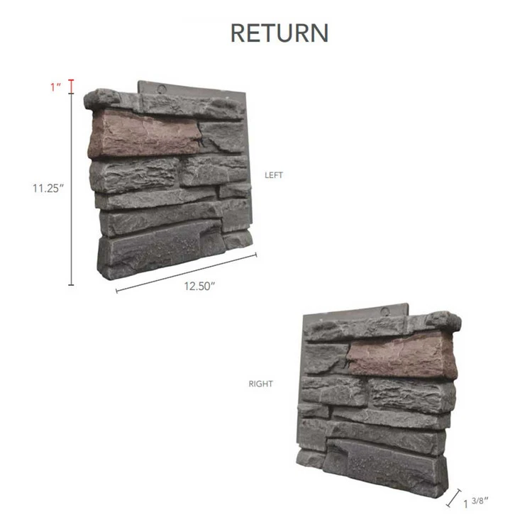 GenStone Faux Stacked Stone Left Return 4 GenStone Faux Stacked Stone Left Return - Image 2