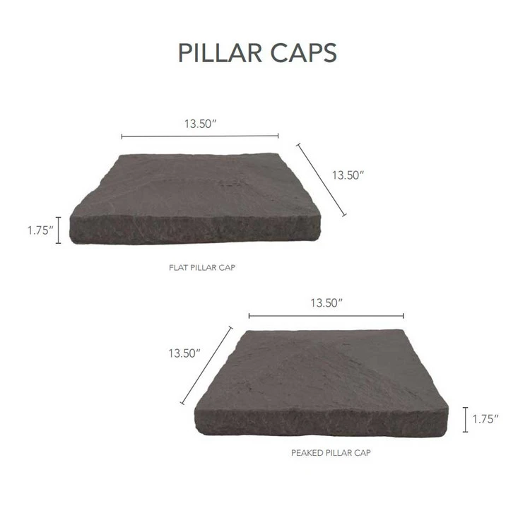 GenStone Faux Stacked Stone Peaked Pillar Cap 4 GenStone Faux Stacked Stone Peaked Pillar Cap - Image 2