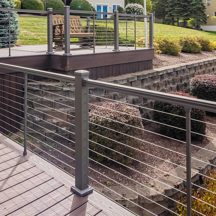 Key-Link Level Post For Horizontal Cable Railing - 3.25" X 38" 5 Key-Link Level Post For Horizontal Cable Railing - 3.25" X 38" - Image 3