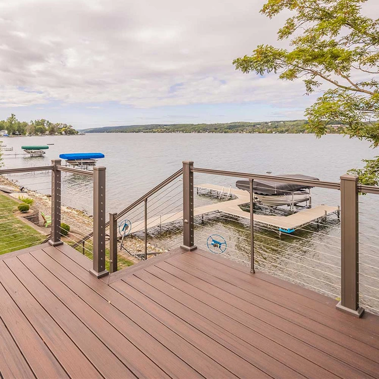 Key-Link Level Post For Horizontal Cable Railing - 3.25" X 38" 3 Key-Link Level Post For Horizontal Cable Railing - 3.25" X 38"