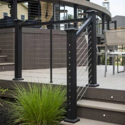 Key-Link Stair Post For Horizontal Cable Railing - 3.25" X 40" 13 Key-Link Stair Post For Horizontal Cable Railing - 3.25" X 40" -ANTONY SHOP Sales KEYCPS End 30