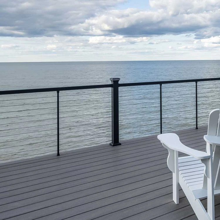 Key-Link Stair Post For Horizontal Cable Railing - 3.25" X 40" 4 Key-Link Stair Post For Horizontal Cable Railing - 3.25" X 40" - Image 2