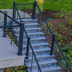 Key-Link Stair Post For Horizontal Cable Railing - 3.25" X 40" 12 Key-Link Stair Post For Horizontal Cable Railing - 3.25" X 40" -ANTONY SHOP Sales KEYCPS Line 42