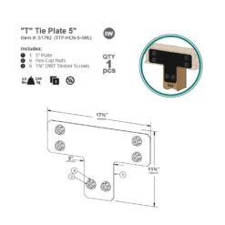 OZCO Building Products OWT-LITE Ironwood 'T' Tie Connector - 5" 7 OZCO Building Products OWT-LITE Ironwood 'T' Tie Connector - 5" -ANTONY SHOP Sales OZCTTPIWHCN5 main 30