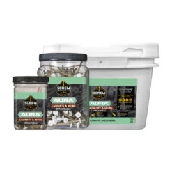 Screw Products AURA Cabinetry White Head Wood Screw - #10