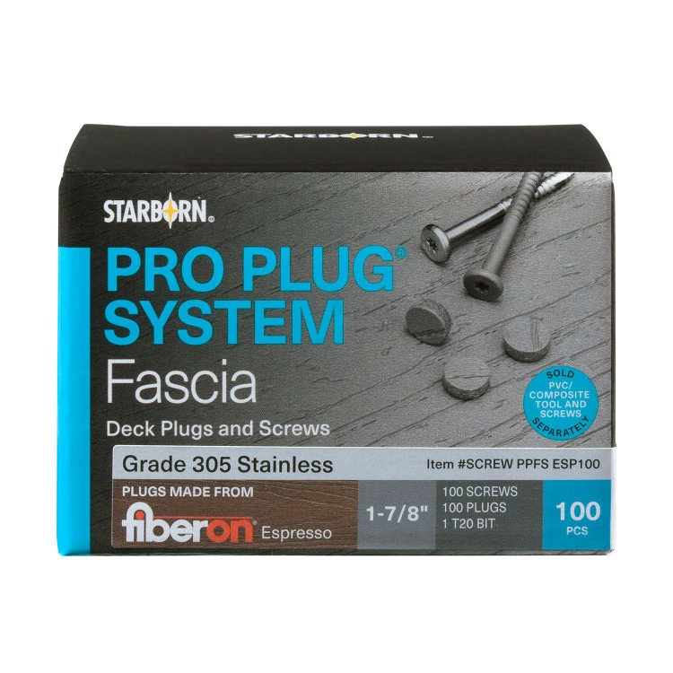 Starborn Industries Pro Plug System For Fiberon Fascia - 100 Count 3 Starborn Industries Pro Plug System For Fiberon Fascia - 100 Count