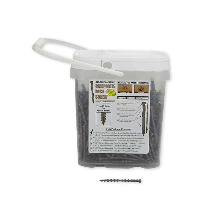 Sure Drive USA Cap-Sure #9 X 2-1/2" Star Drive Composite Deck Screws - Box Of 500 3 Sure Drive USA Cap-Sure #9 X 2-1/2" Star Drive Composite Deck Screws - Box Of 500