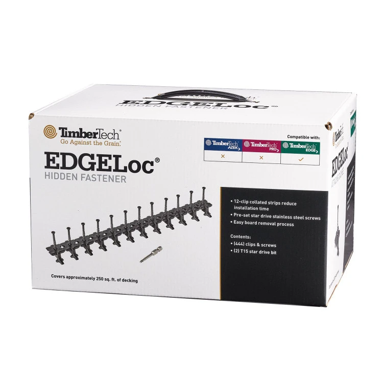 TimberTech EDGELoc Hidden Fasteners - 250 Square Feet 3 TimberTech EDGELoc Hidden Fasteners - 250 Square Feet